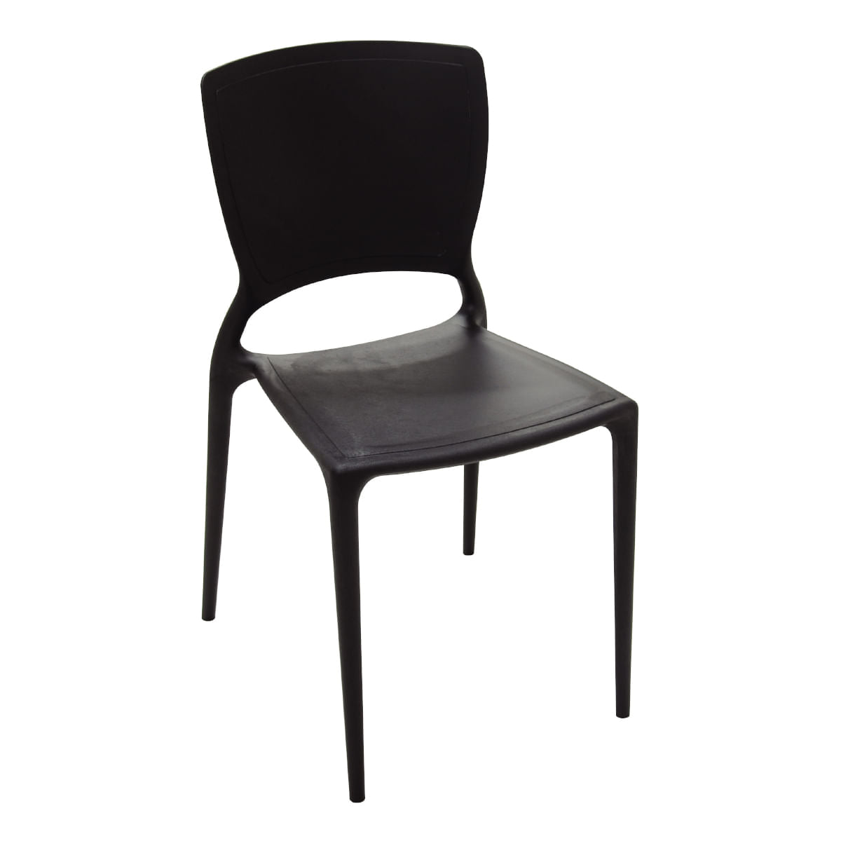Conjunto Mesa Madeira Maciça Marin Brasil 4 Cadeiras Sofia Fechada Preta Tramontina