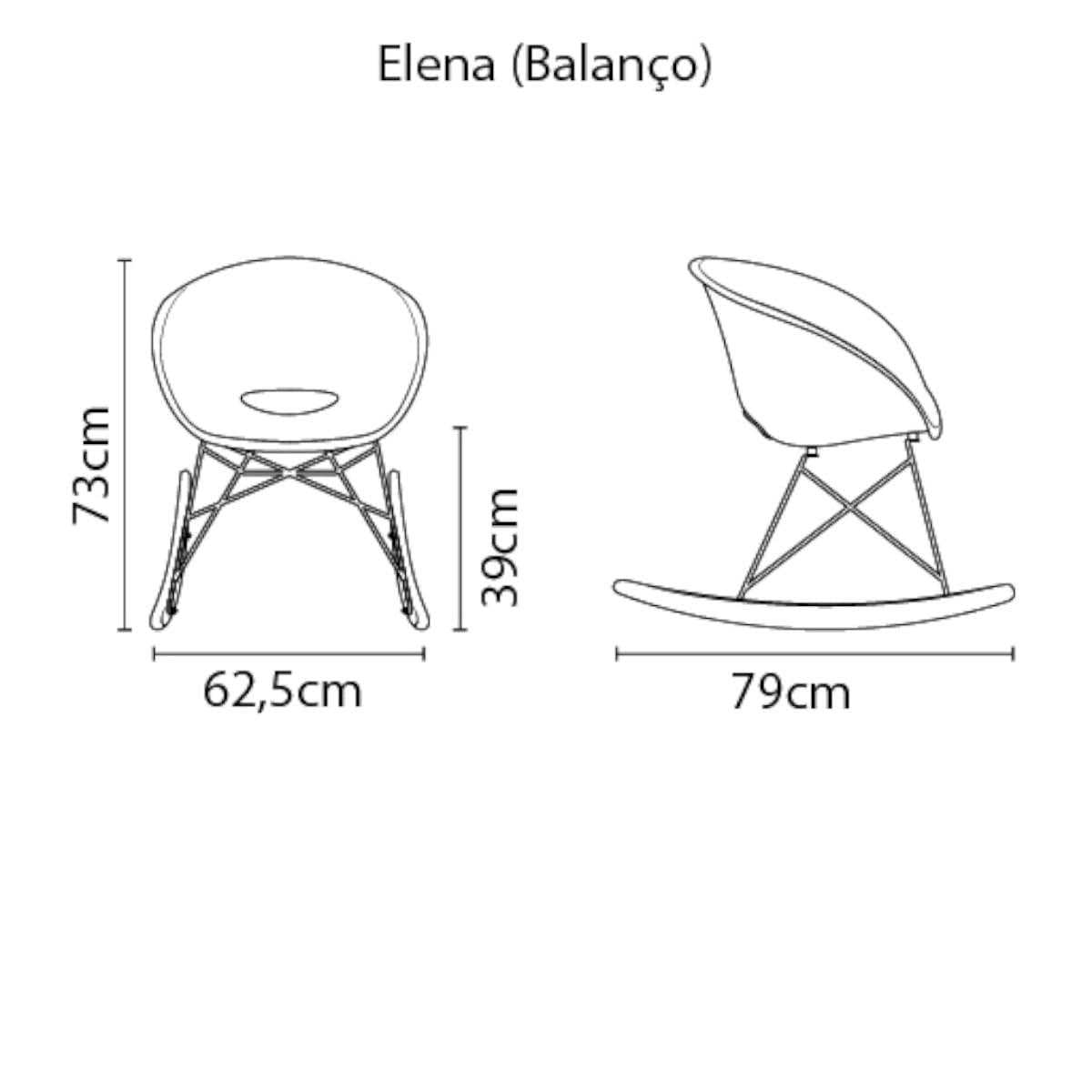 Cadeira Tramontina Elena em Polipropileno Branco com Base Balanço