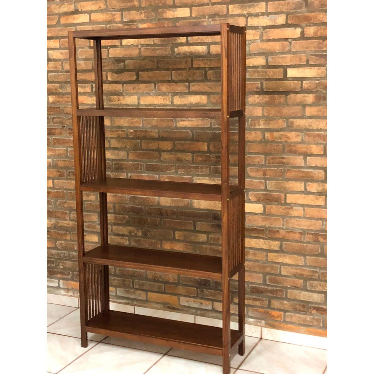 Estante Multiuso 5 Prateleiras 91 x 180 cm Castanho Escuro Delhi Tramontina