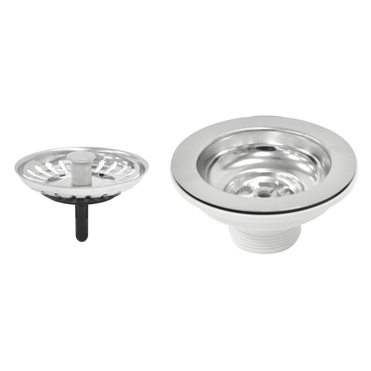 Cuba de Embutir Tramontina Lavínia Perfecta 47 BL em Aço Inox Polido 47 x 30 x 14 cm com Válvula