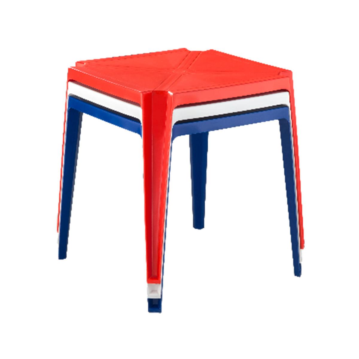 Mesa Plástica Empilhável Bar Verde 70x70x71 cm Pisani