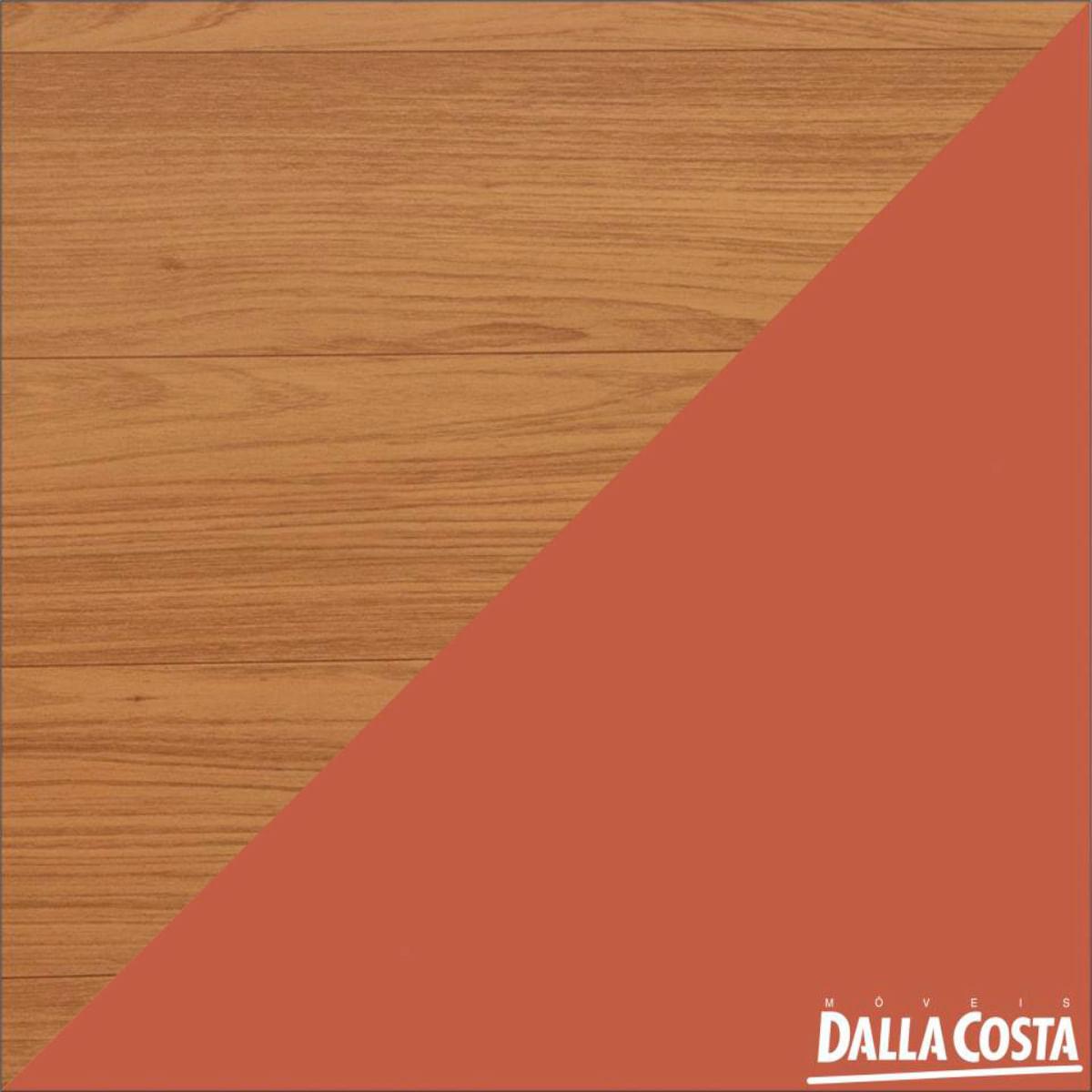 Rack Tela para TV em MDF 220 cm com 2 Gavetas e Porta de Correr Freijó/Terra Dalla Costa TB311JT