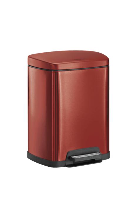 Lixeira com Pedal Aço Inox 8 Litros Vermelha Tramontina 94544108