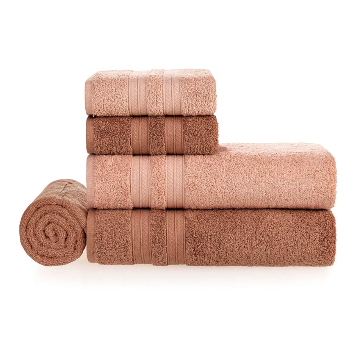 Jogo de Banho Gigante Karsten 5 peças Unika Deserto Sienna 86X150 cm
