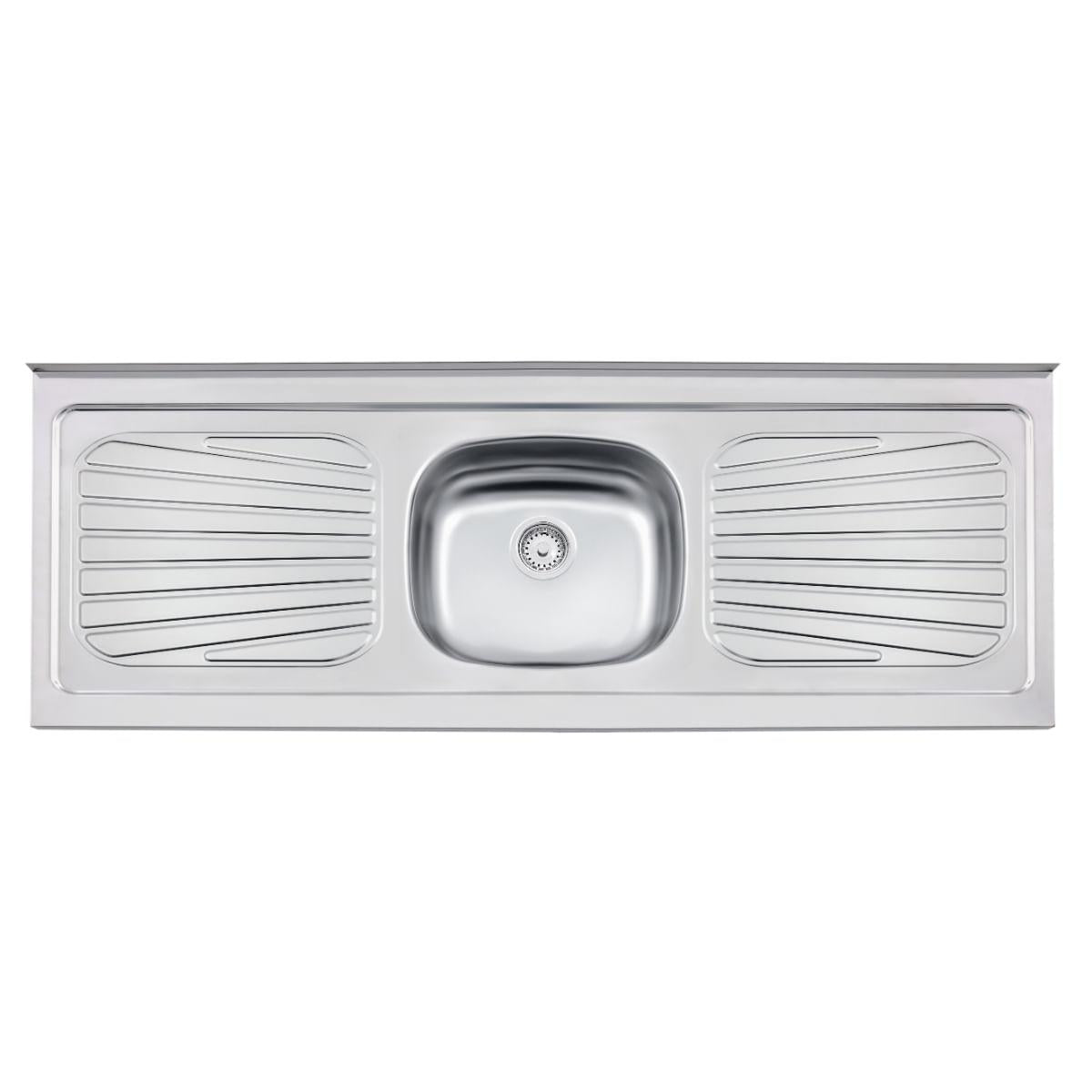 Pia de Apoio Cozinha Tramontina 150x52 cm New Raggi 40 Aço Inox