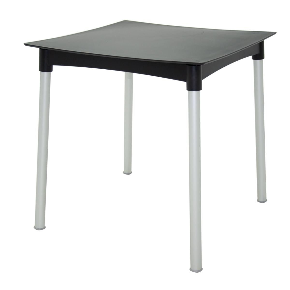Mesa Tramontina Diana Preta 70 x 70 cm em Polipropileno com Pernas de Alumínio