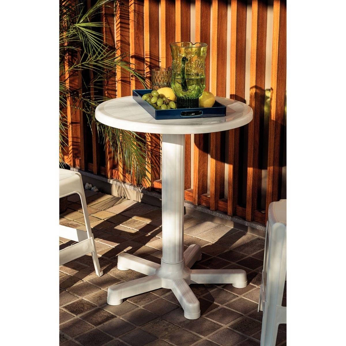 Mesa Tramontina Capri Branco 59 cm em Polipropileno