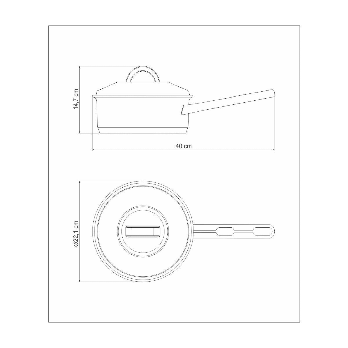 Panela Tramontina Solar Aço Inox Fundo Triplo com Tampa e Cabo 20 cm 2,9 Litros