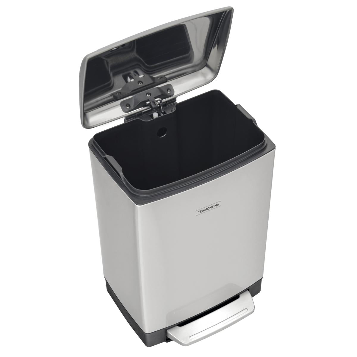 Lixeira Inox com Pedal Tramontina D Slim 12 L com Acabamento Scotch Brite e Balde Interno Removível OUTLET 94900488