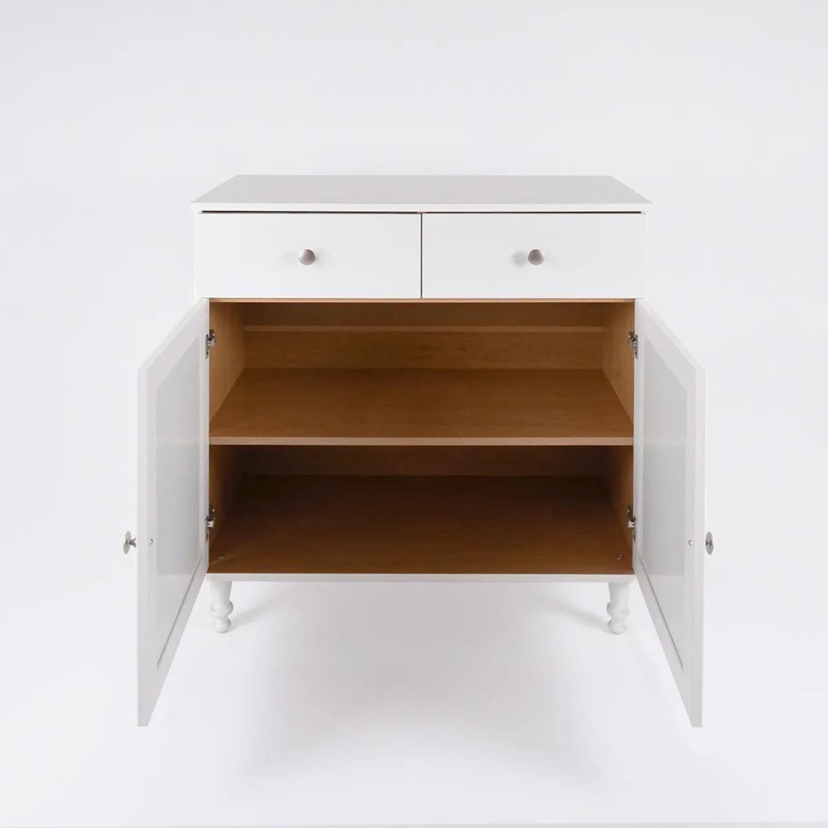 Aparador Buffet Ditália 2 Gavetas 2 Portas Branco R-629