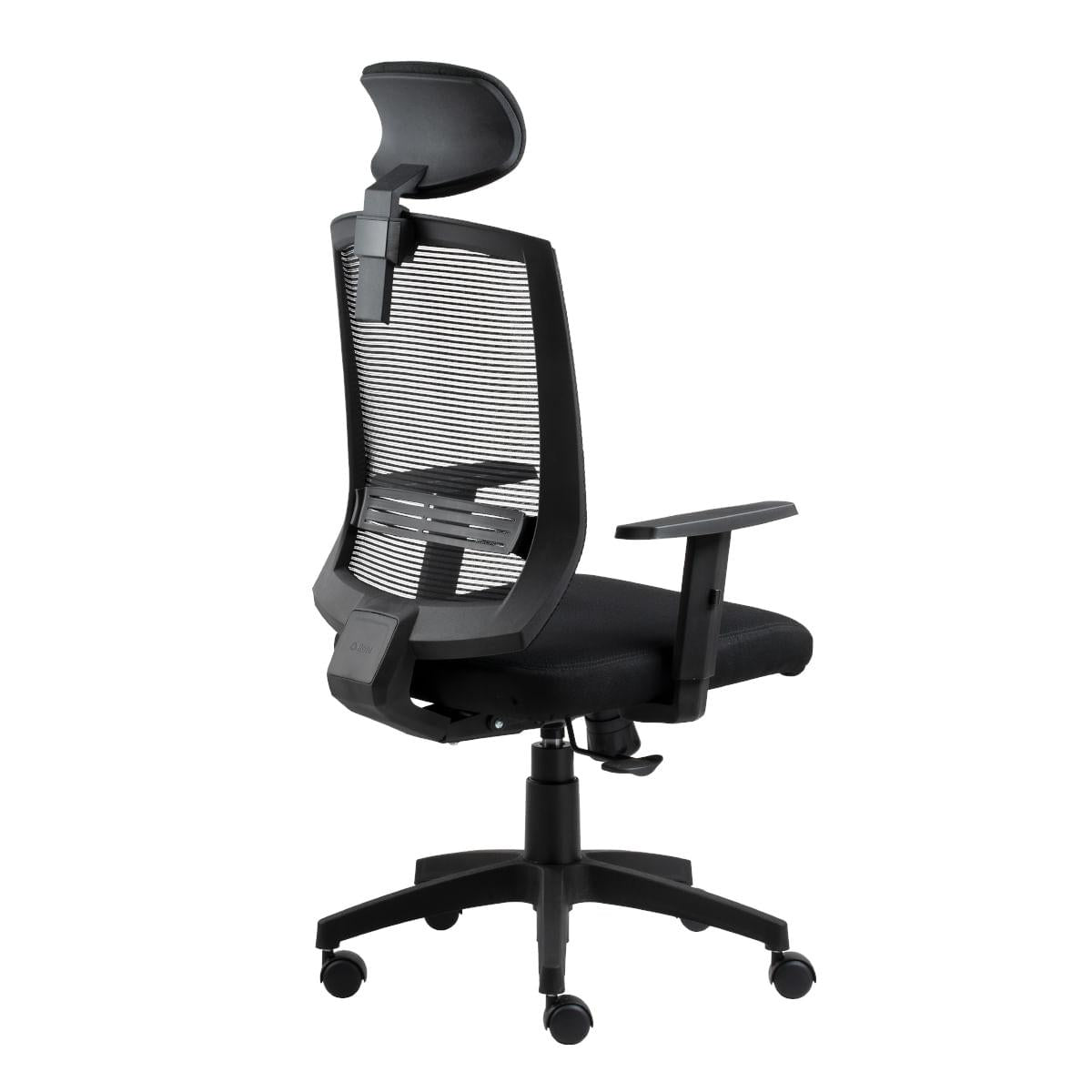 Cadeira para Escritório Presidente Giratória Ergonômica New Opus Roal Preto Encosto em Tela