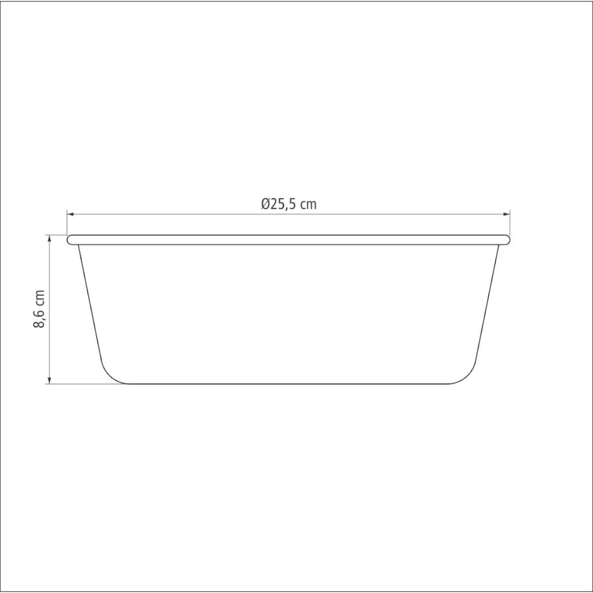 Forma para Bolo e Pudim Tramontina Alumínio Antiaderente Starflon Preto 24 cm 2,6 L