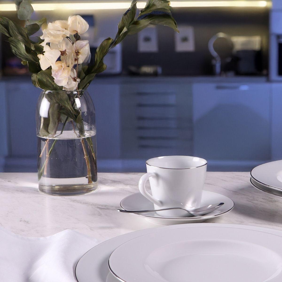 Aparelho de Jantar Tramontina Joana em Porcelana Decorada 30 Peças