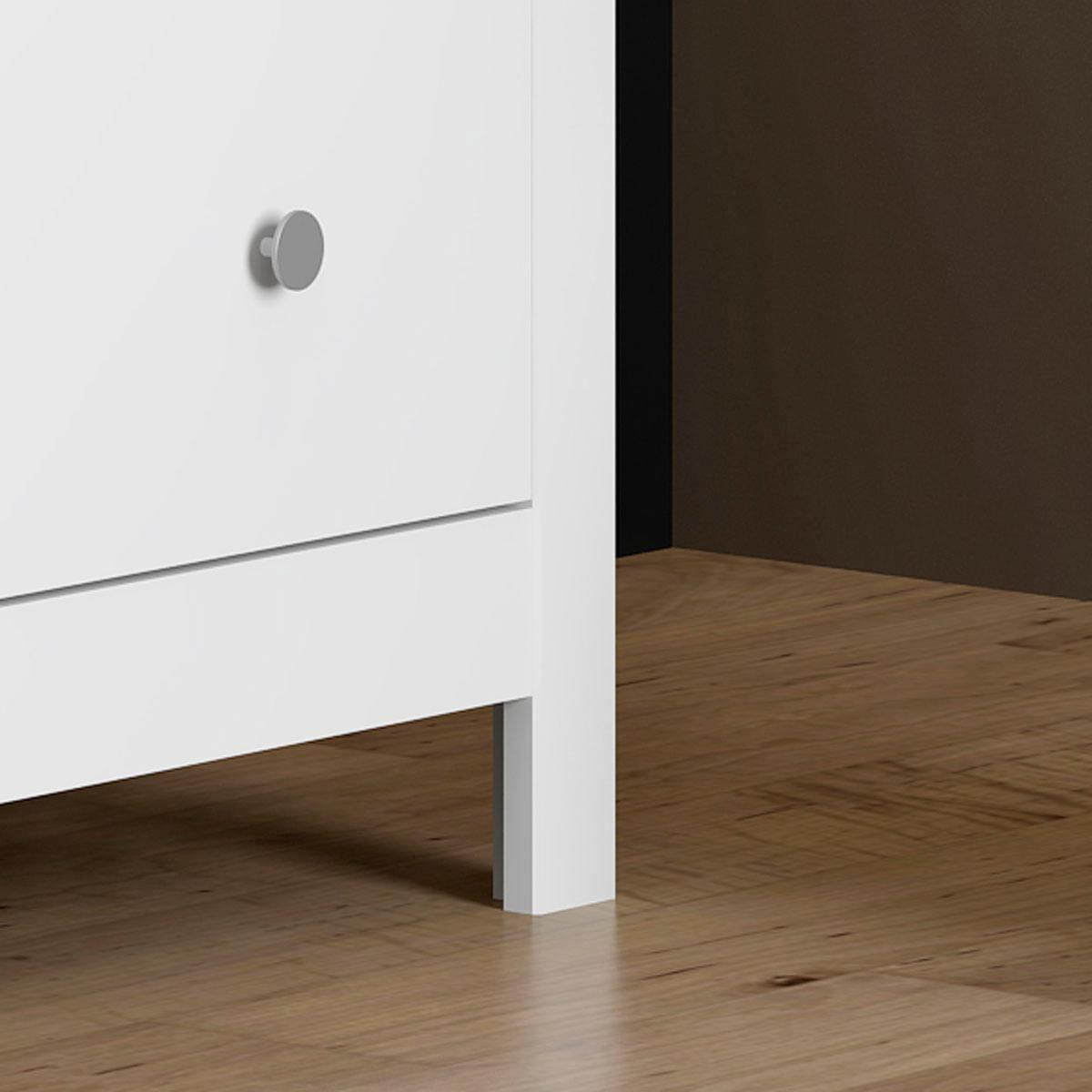 Cômoda 6 Gavetas Branca em MDF 145x40x72 cm Ditália