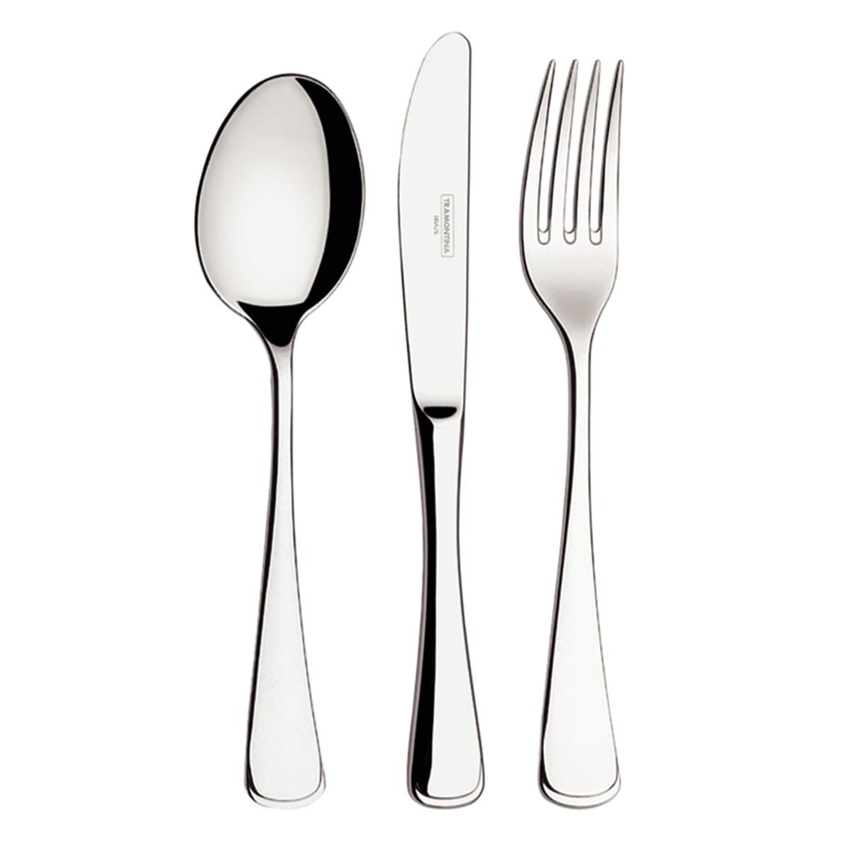 Faqueiro Tramontina Mônaco 101 Peças Aço Inox com Detalhes no Cabo