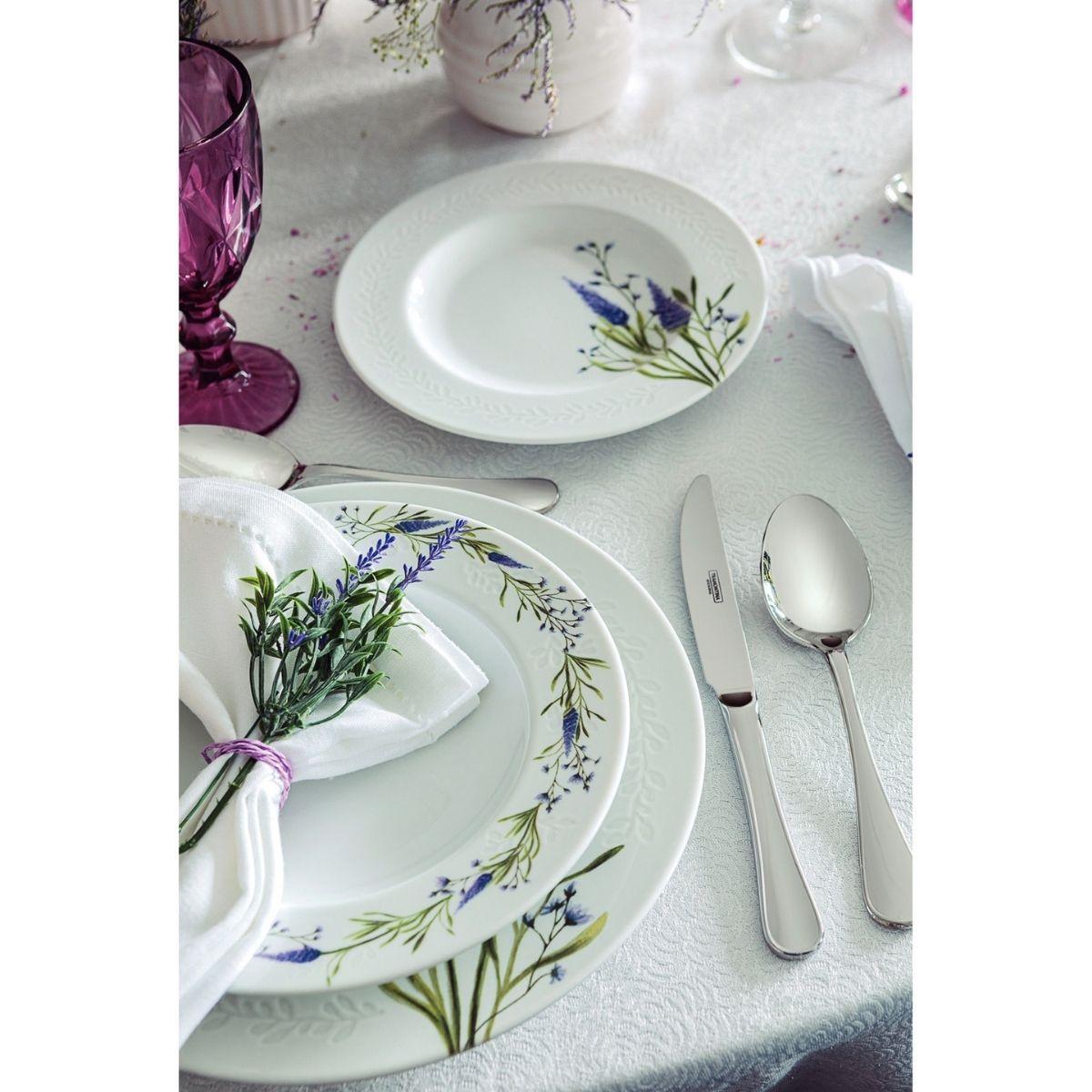 Aparelho de Jantar Tramontina Lilla em Porcelana Decorada 20 Peças