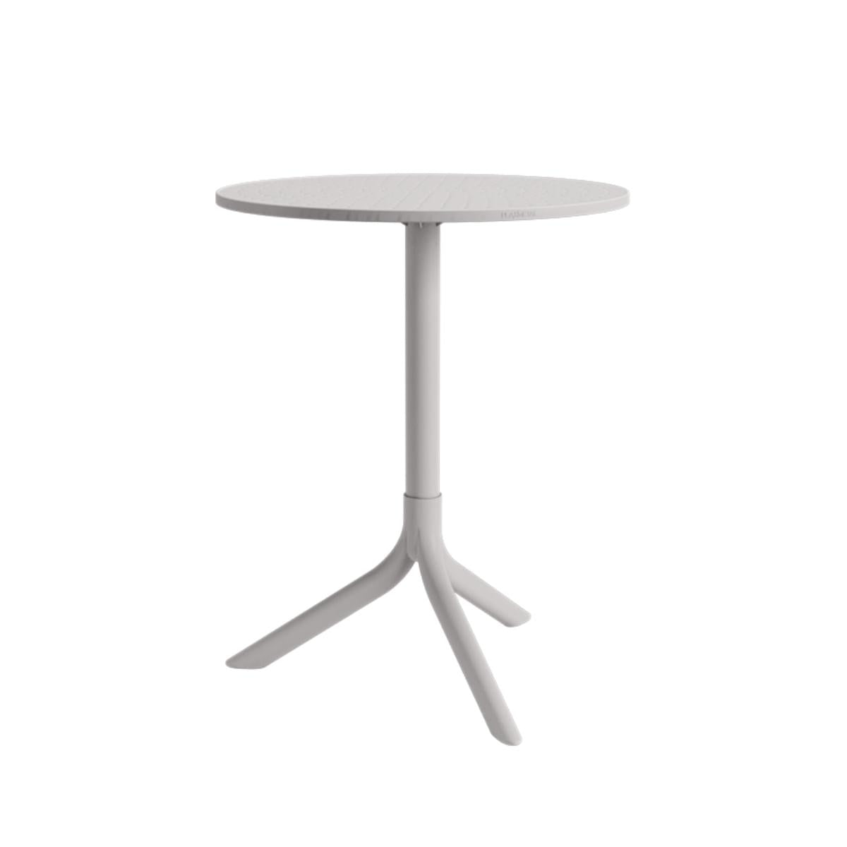 Mesa Redonda Livy Aurah 60x74,5cm Cinza Claro em Polipropileno Plaxmetal