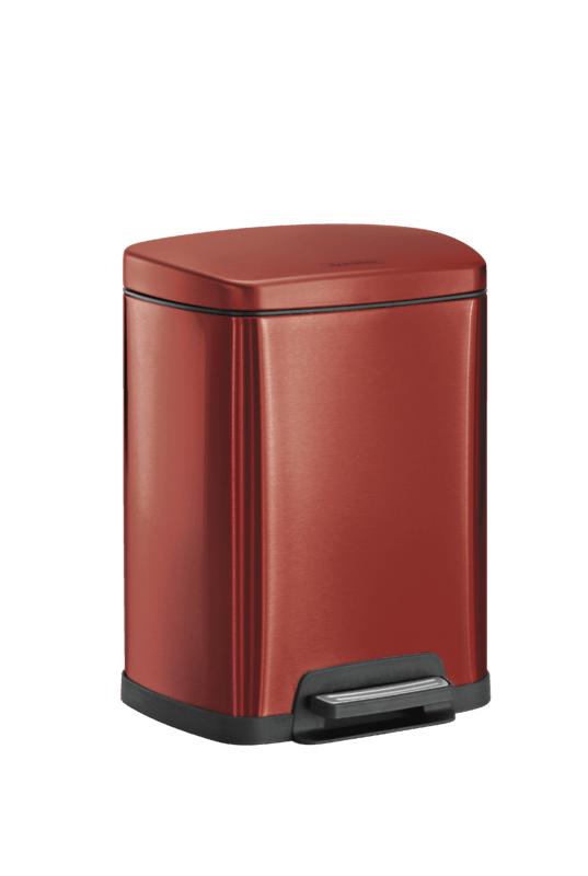 Lixeira com Pedal Aço Inox 45 Litros Vermelha Tramontina OUTLET 94900452