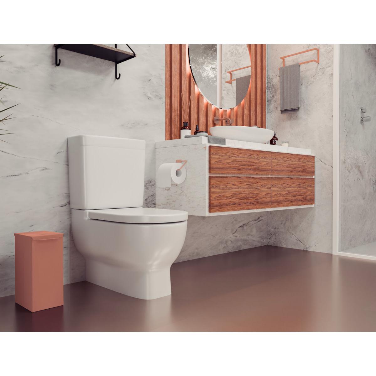 Lixeira Tramontina Luz Slim Swivel em Aço Inox Rose Matte 5,5 Litros Outlet