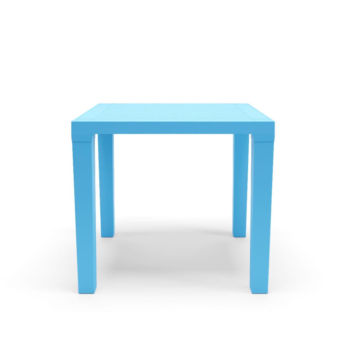 Mesa Niala Quadrada Azul Celeste 80cm em Polipropileno Plaxmetal