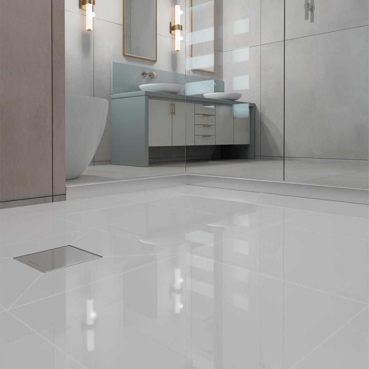 Ralo Neo Square Tramontina em Aço Inox 10 x 10 cm