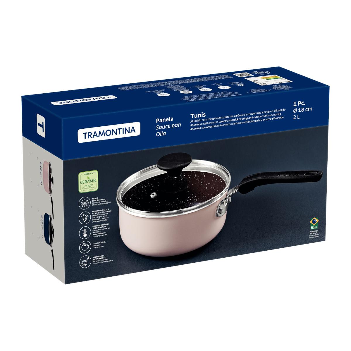 Panela Tramontina Tunis em Alumínio 18 cm 2 L Cerâmico Azul Mediterrâneo