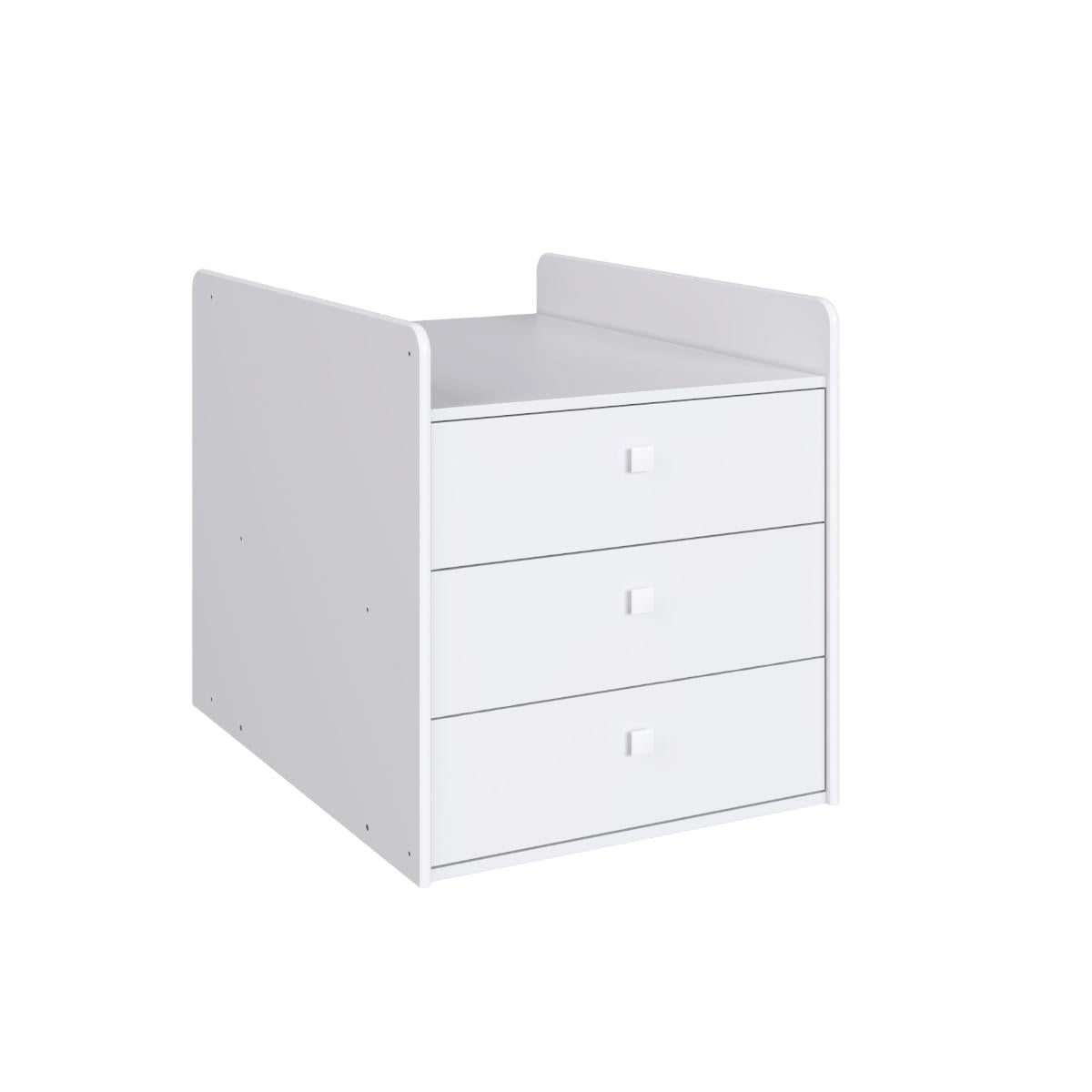 Berço Cama com Cômoda e Cama Auxiliar Branco Completa Móveis
