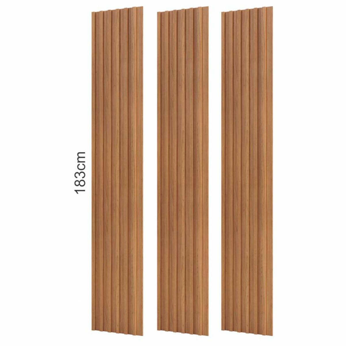 Painel Ripado em MDF 134x183 cm Freijó PA73JJ Dalla Costa