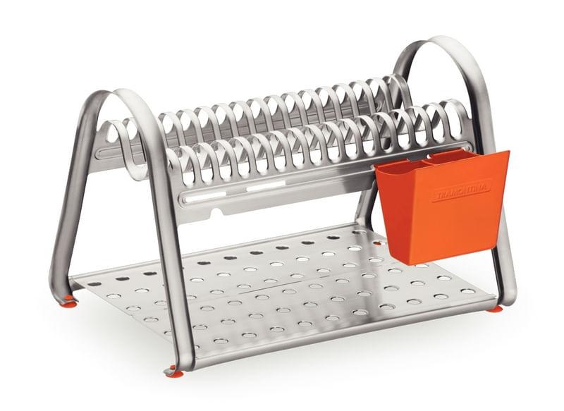 Escorredor de Louça Aço Inox Ciclo Laranja Tramontina 61530000