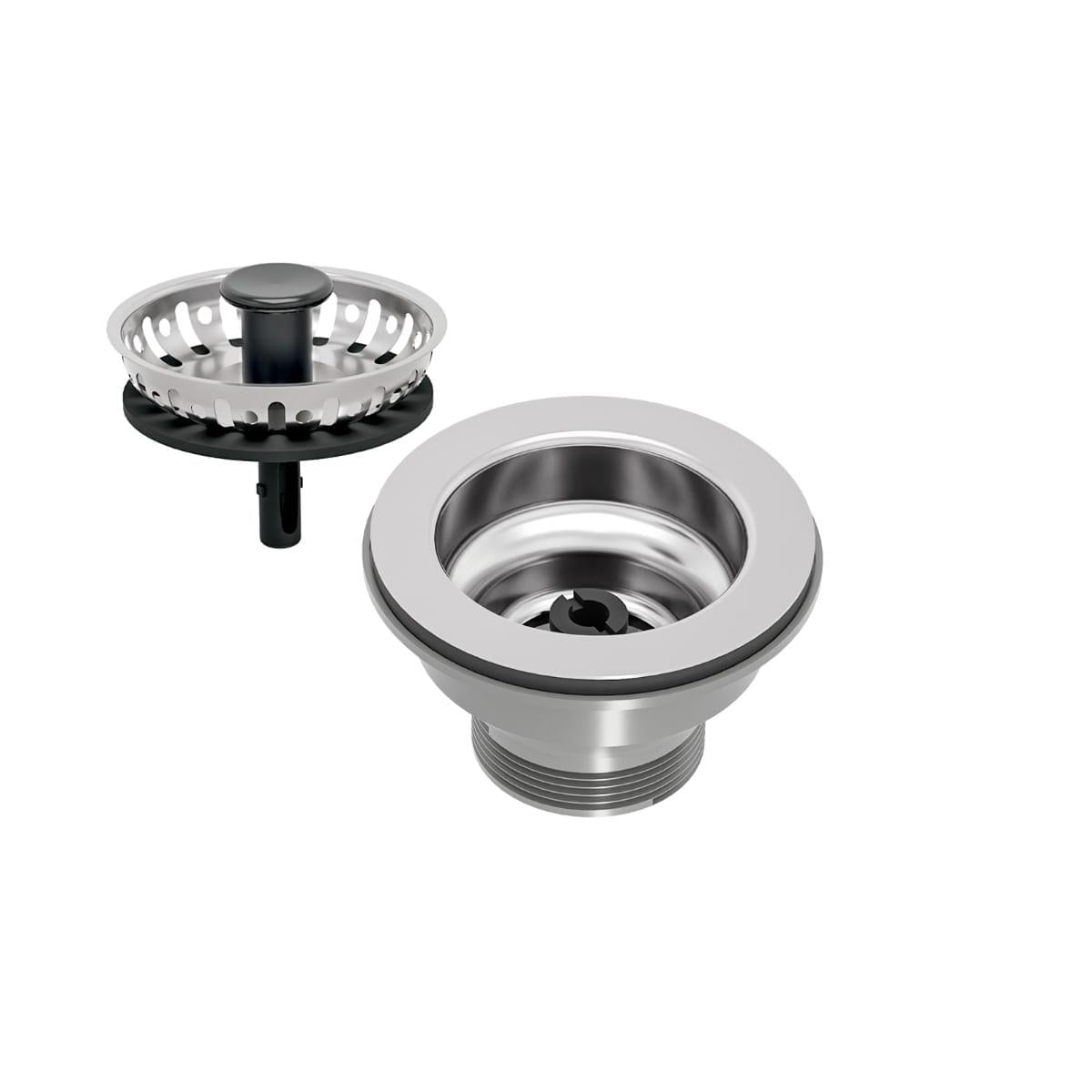 Cuba n.2 Tramontina Lavínia Standard em Aço Inox Polido 56 x 34 x 14 cm com Válvula OUTLET 94900306