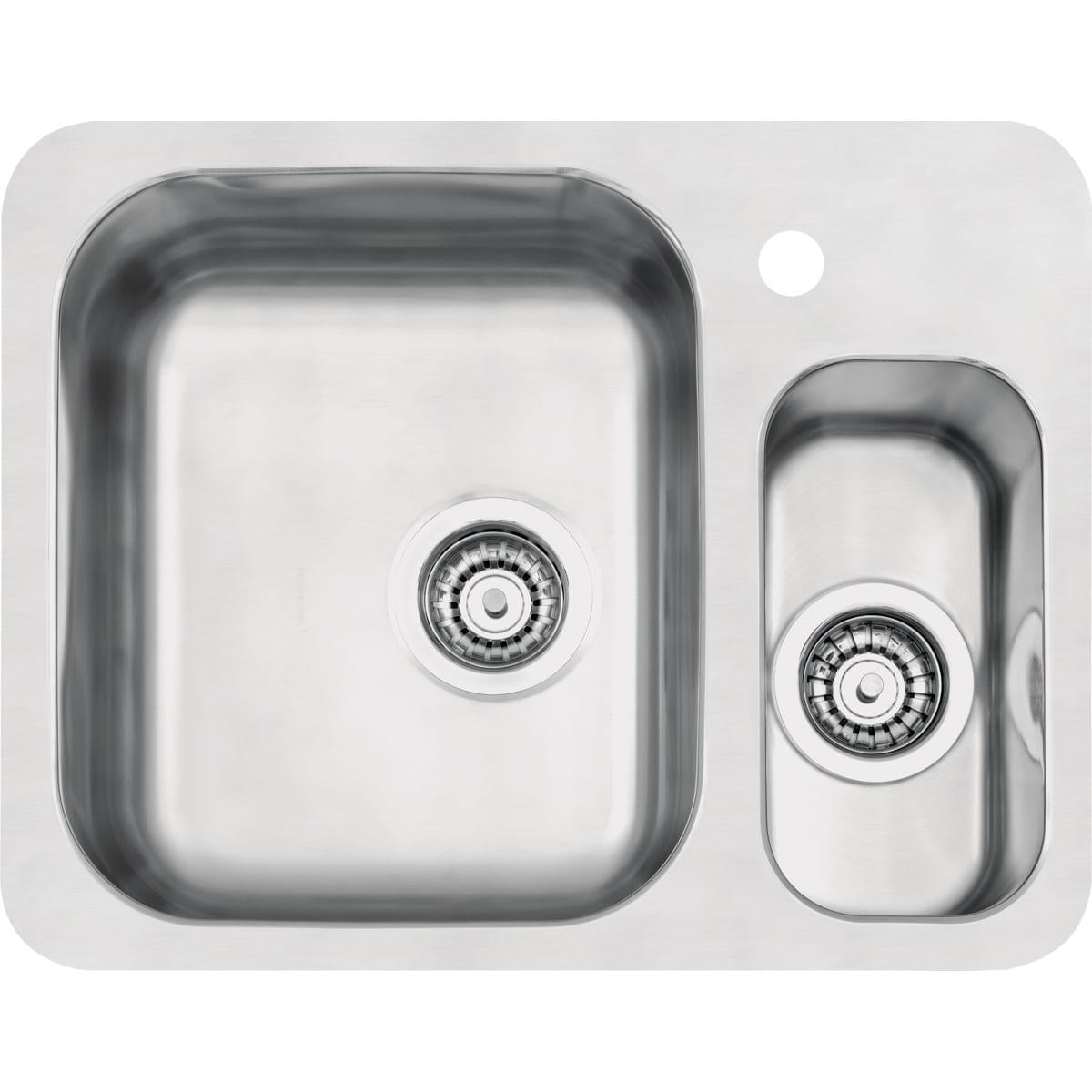 Cuba Tramontina Isis Plus em aço inox Acetinado 58 x 45 cm com válvula OUTLET