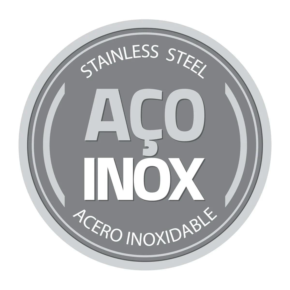 Jogo de Panelas Tramontina Allegra em Aço Inox com Fundo Triplo e Tampas de Inox 3 Peças
