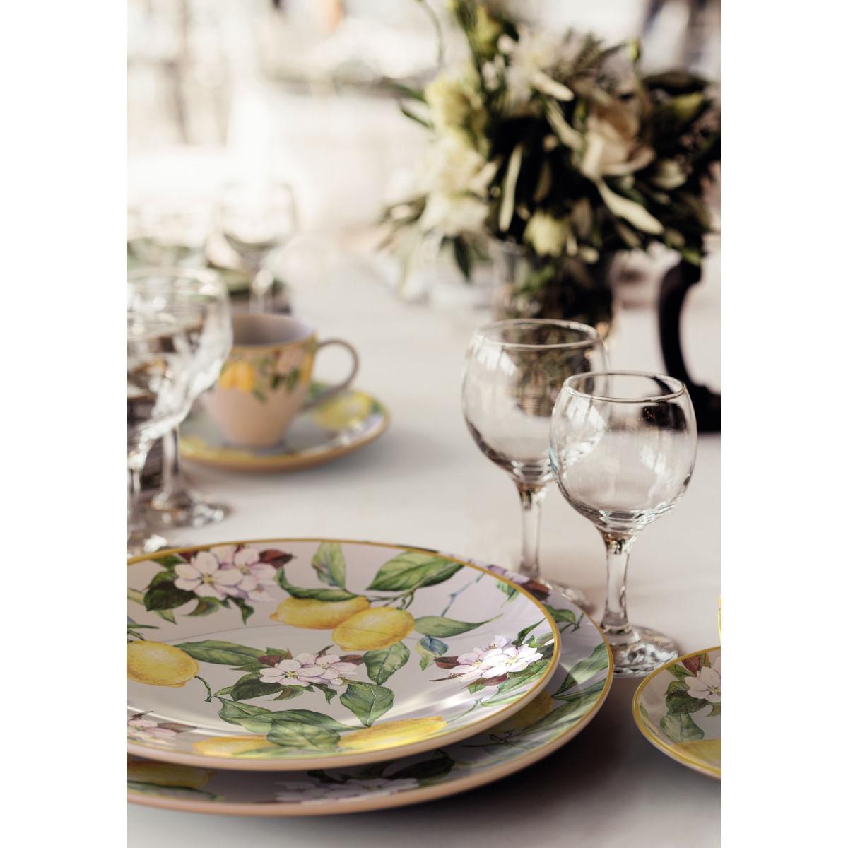Aparelho de Jantar Tramontina Carmen em Porcelana Decorada 20 Peças