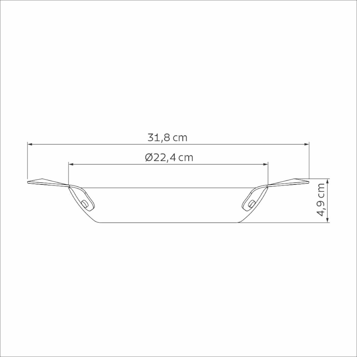 Frigideira Pergaminho Tramontina Profissional em Ferro 22 cm 1 L