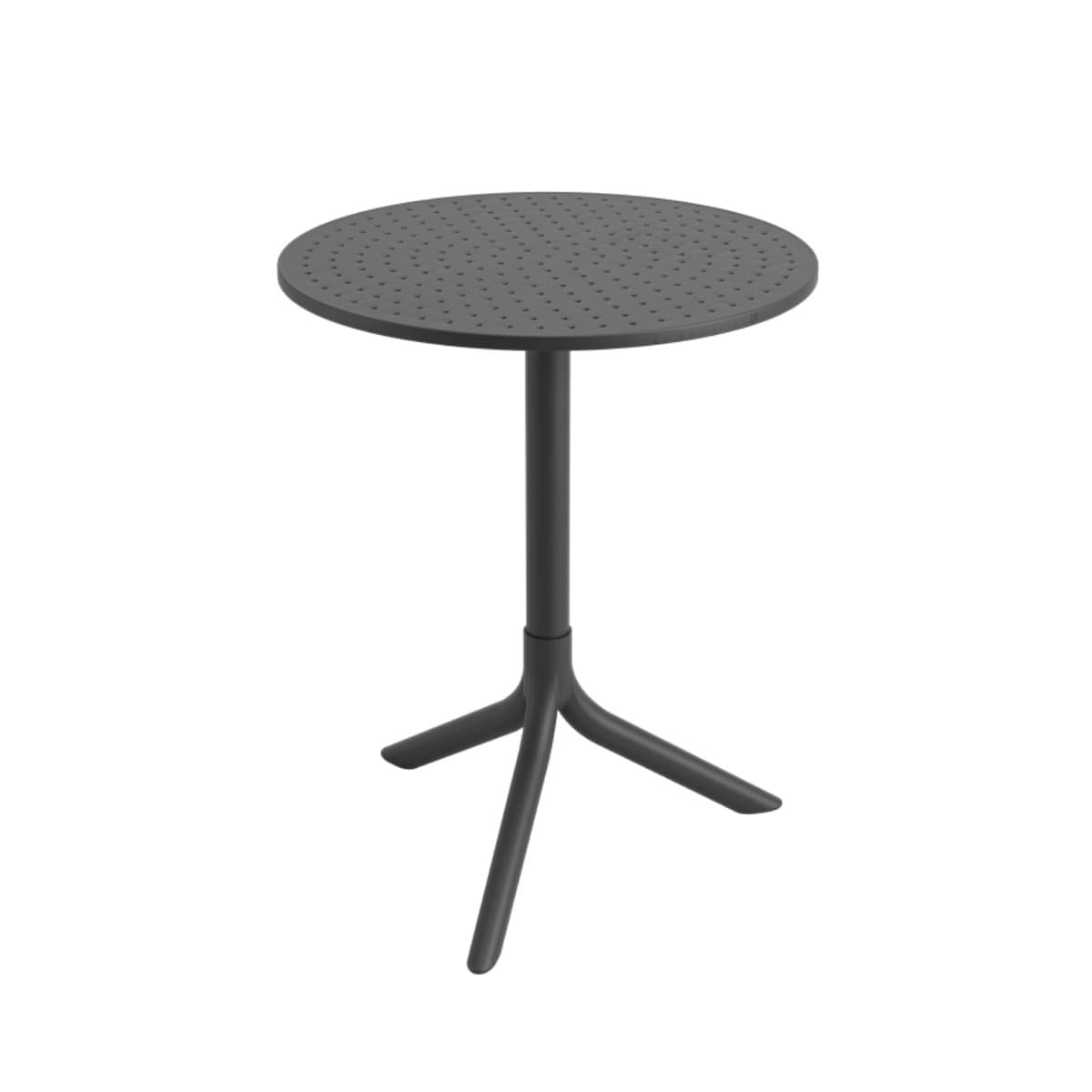 Mesa Redonda Serena 60x74,5cm Preto em Polipropileno Marin