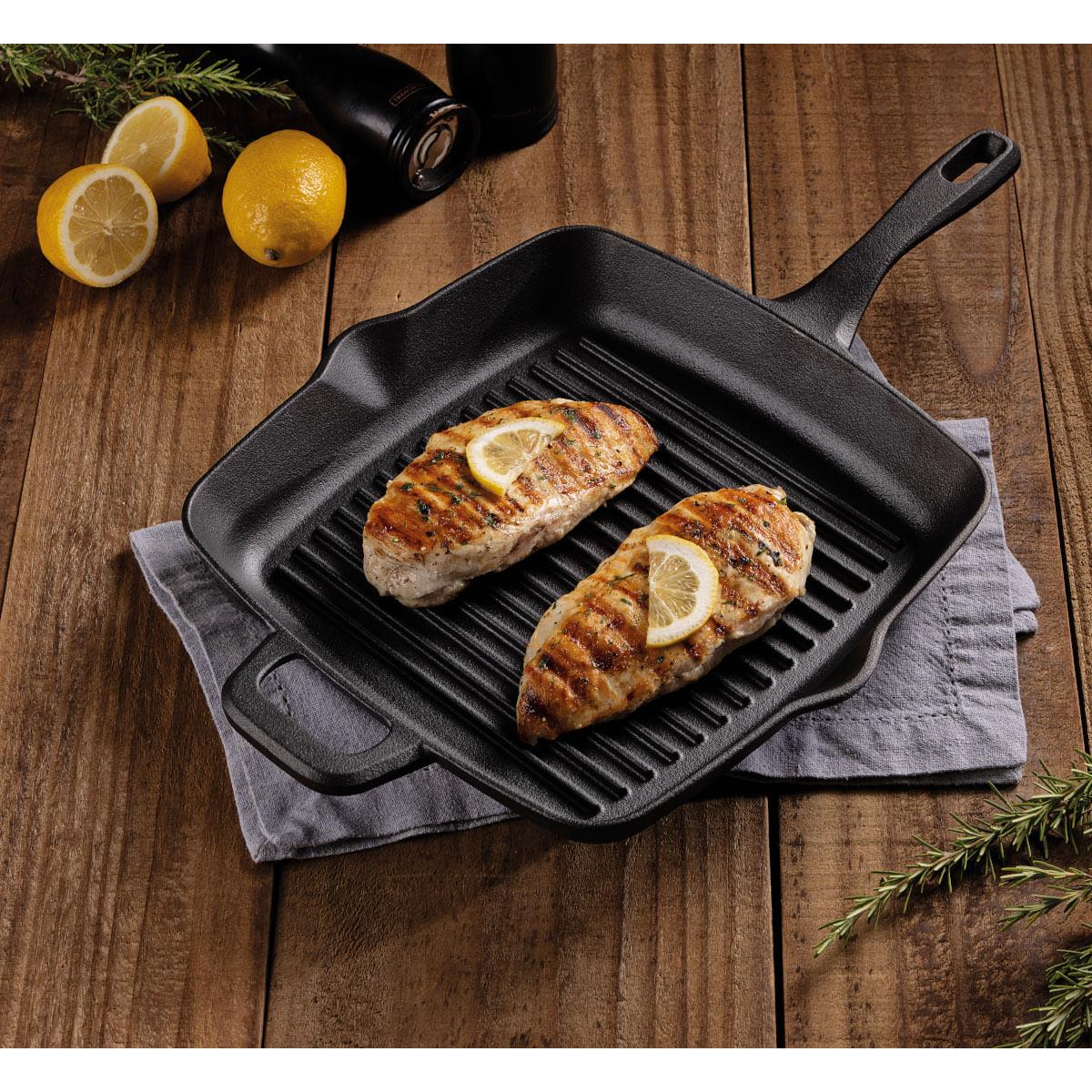 Bistequeira Tramontina Fargo Ferro Fundido Pre-Seasoned 27 cm 2,3 L Preta