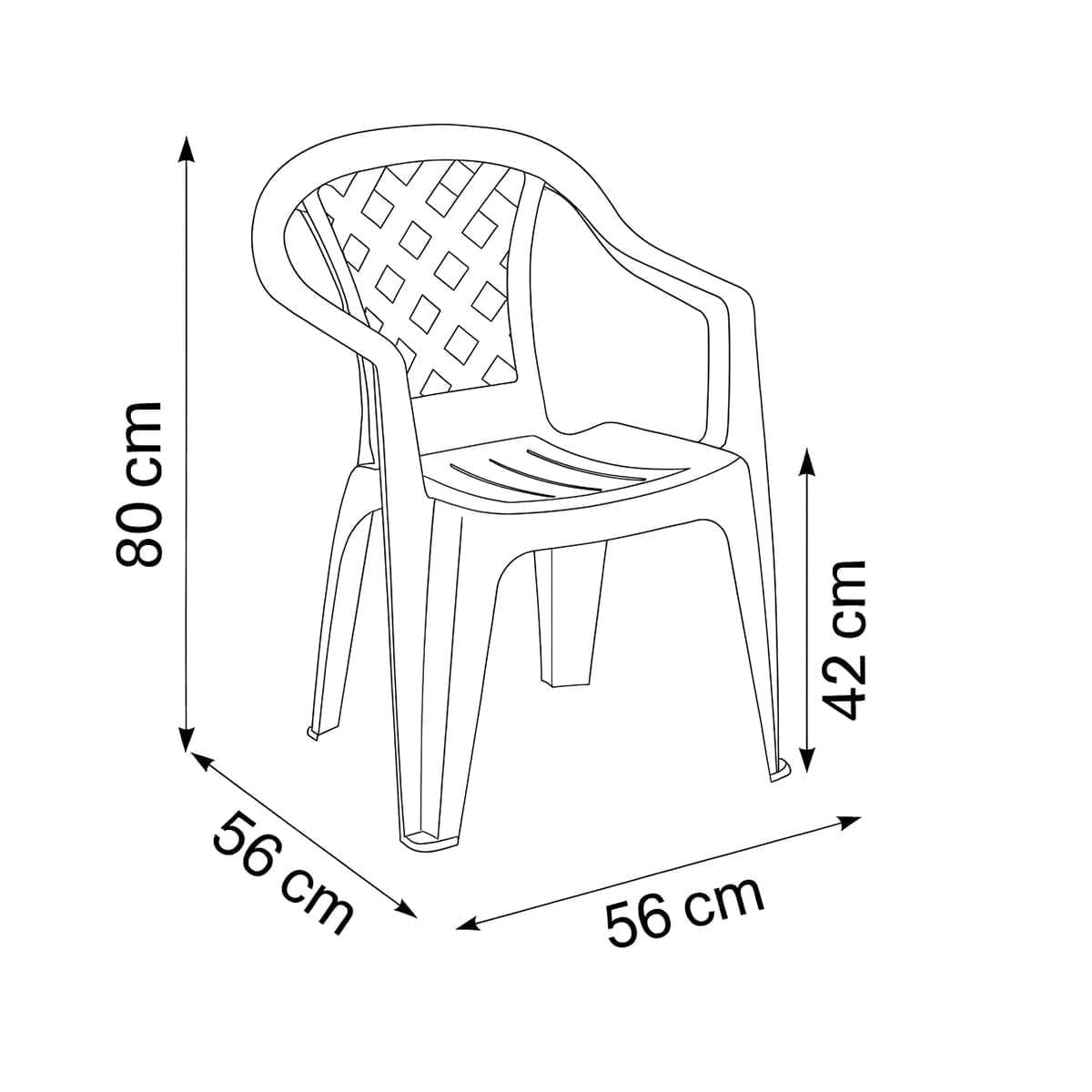 Cadeira Plástica Empilhável Giorgia Branca Pisani