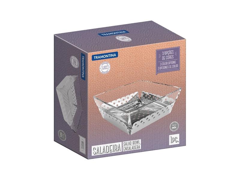 Jogo para Salada Inox e Cristal 2 peças Luce Tramontina 64800070