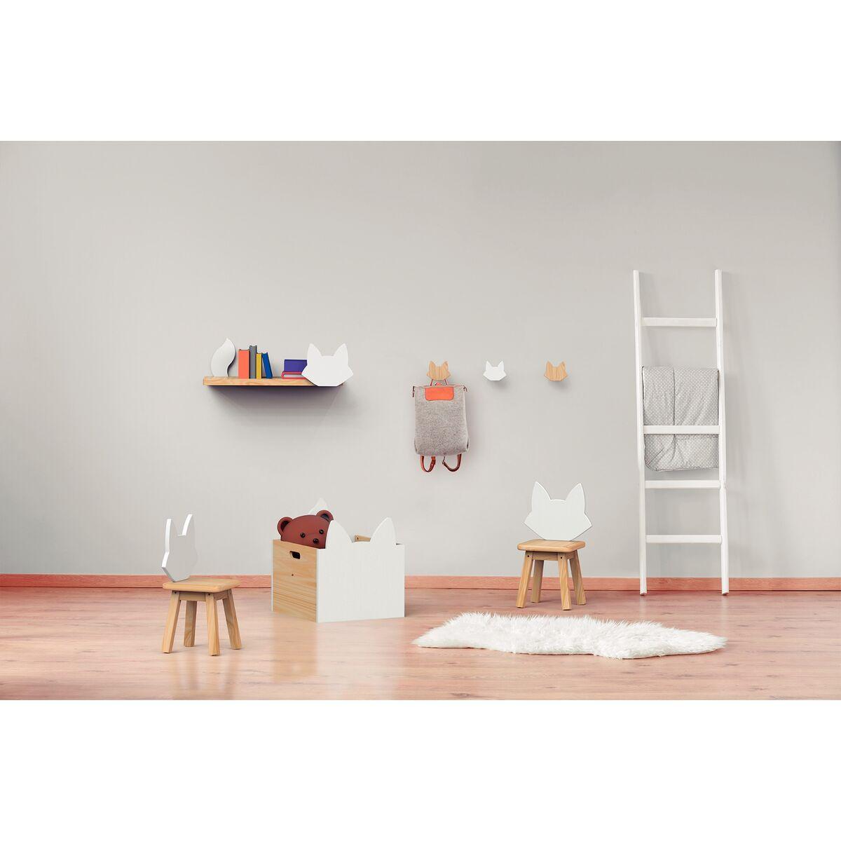 Cadeira Infantil Tramontina Baby Friends em Madeira com Encosto e Acabamento Branco
