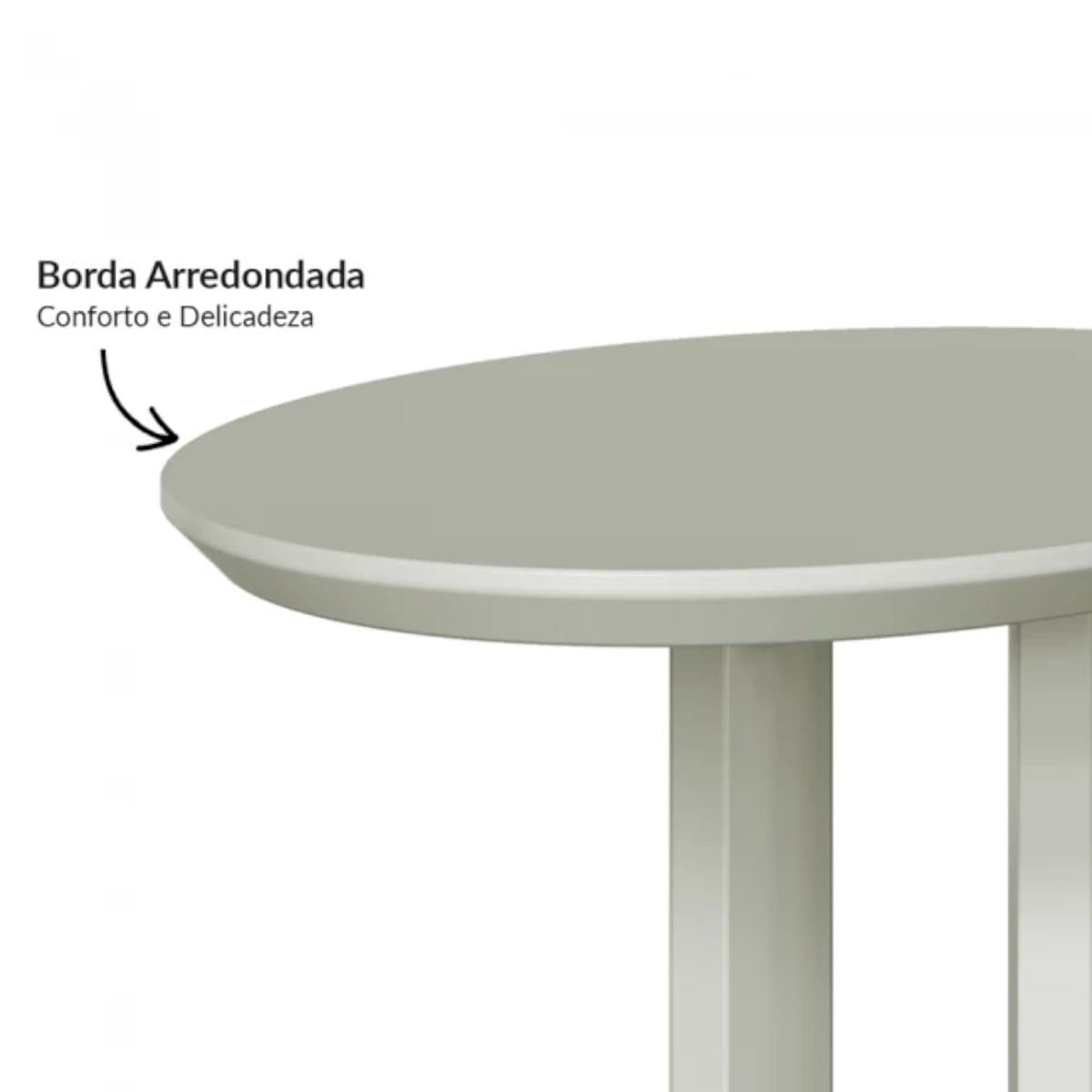 Mesa Lateral em MDF 60 cm Off White TB604WW Dalla Costa