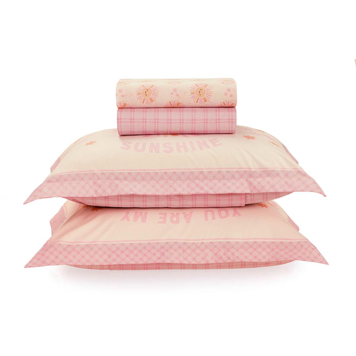 Jogo de Cama Infantil Casal Karsten 180 fios Percal Nina Estampado 100% Algodão
