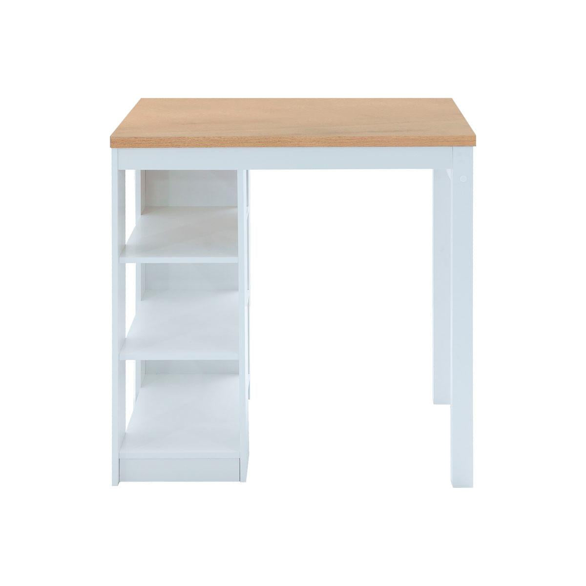 Bancada de Cozinha Gourmet Branco 3 Prateleiras em MDF 90x60x91cm Ditália