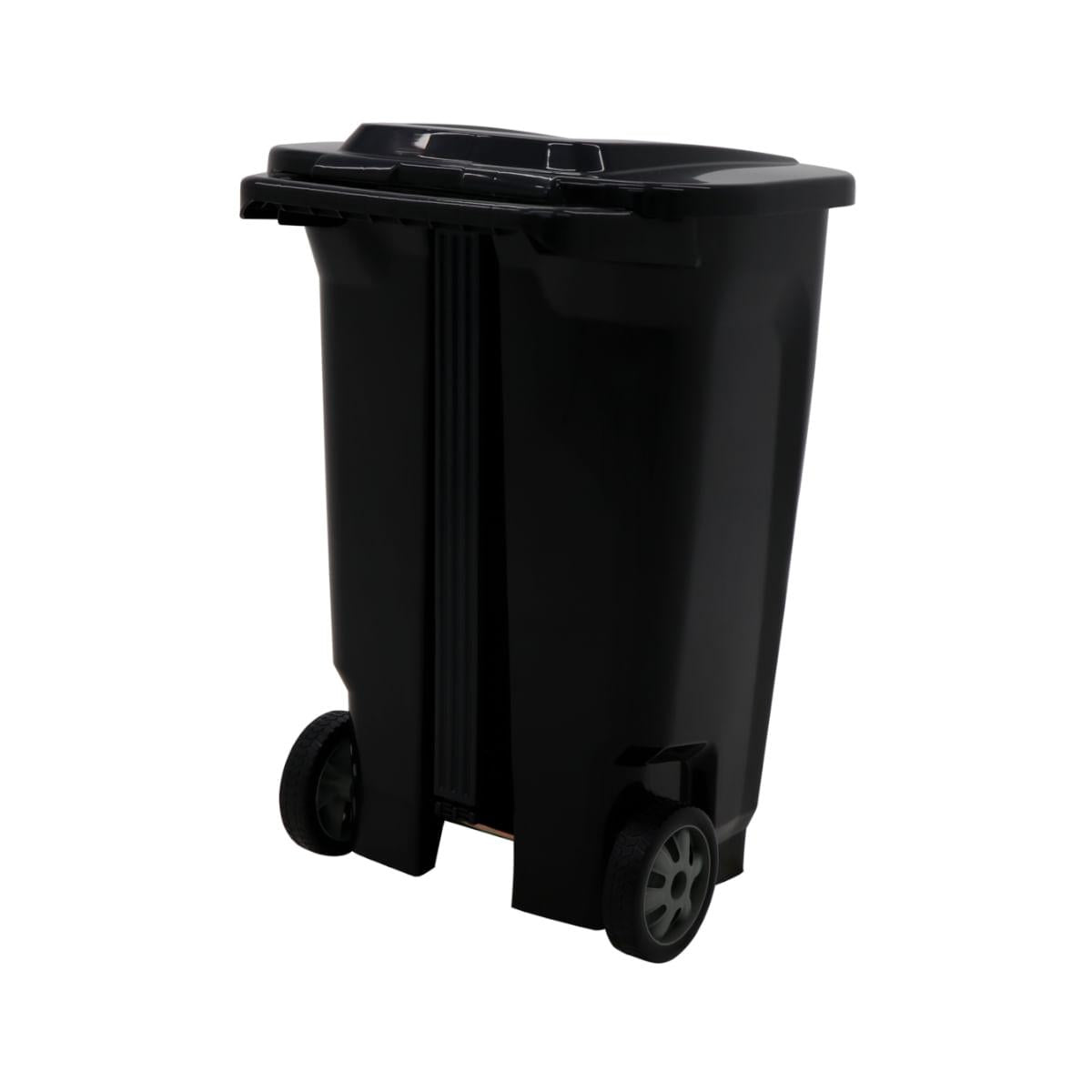 Lixeira Tramontina T-Force em Polipropileno Preto com Rodas 100 L