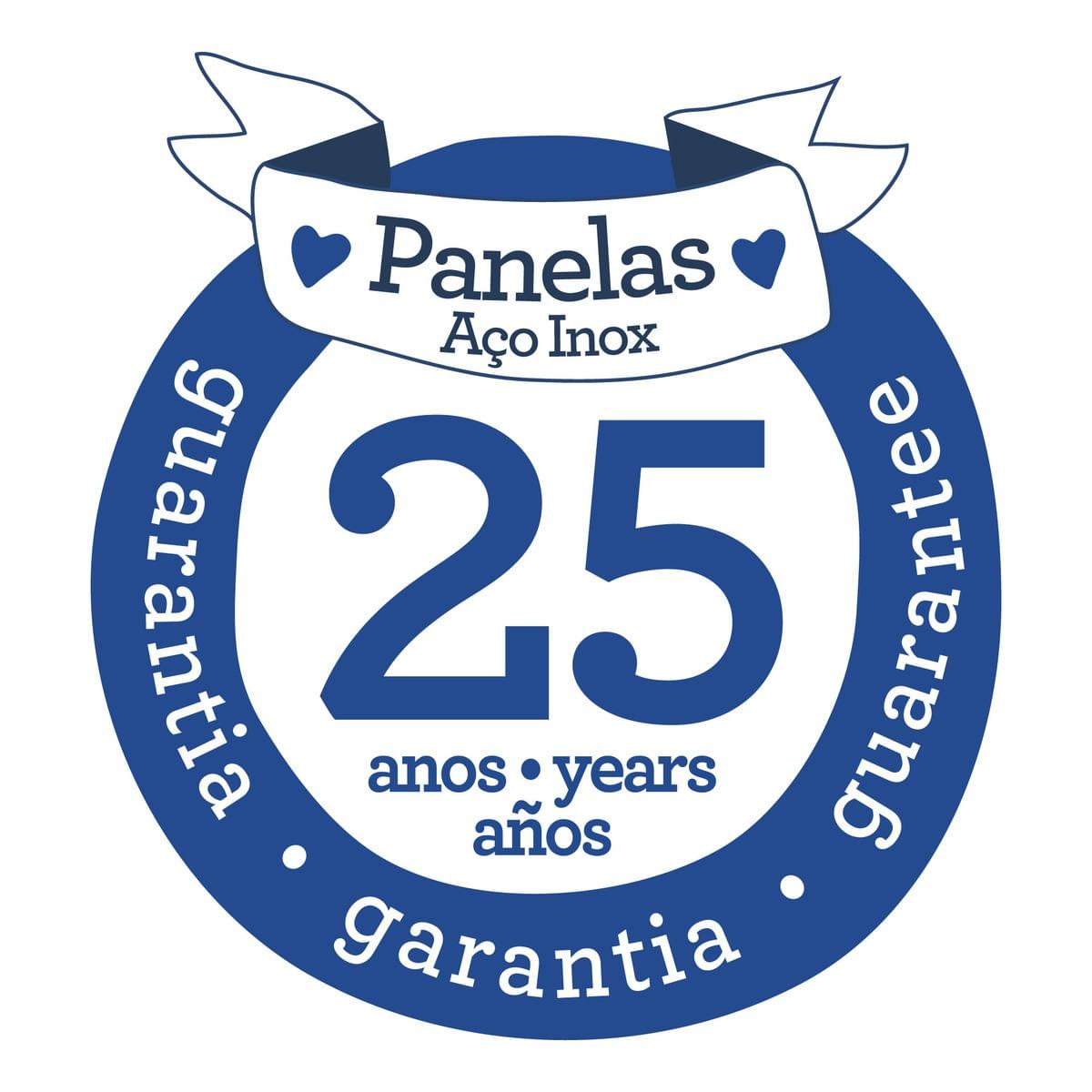 Jogo de Panelas Tramontina Solar 5 Peças em Aço Inox com Fundo Triplo e Tampas de Inox