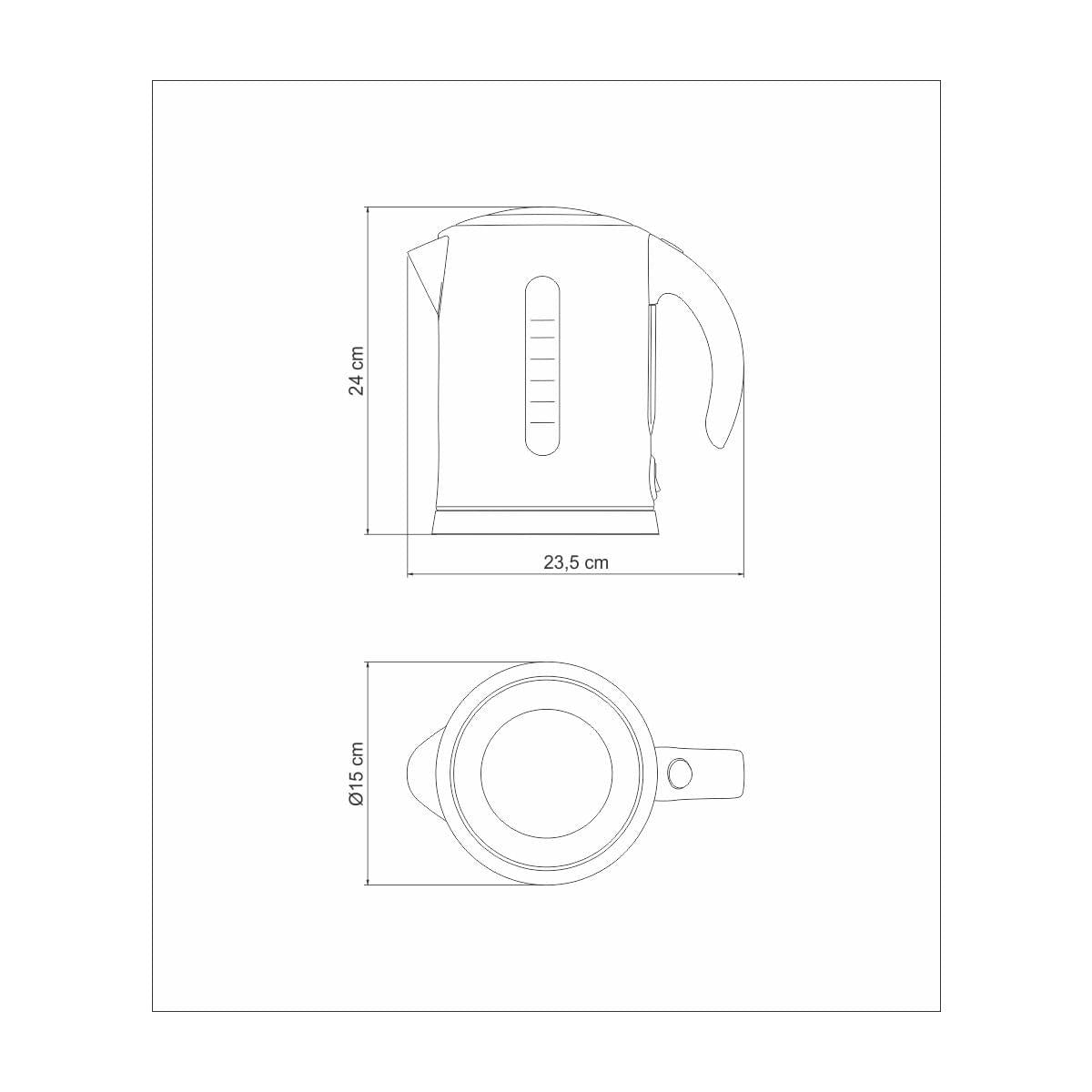Chaleira Elétrica Tramontina by Breville Express em Aço Inox Fosco 1,7 L 127 V