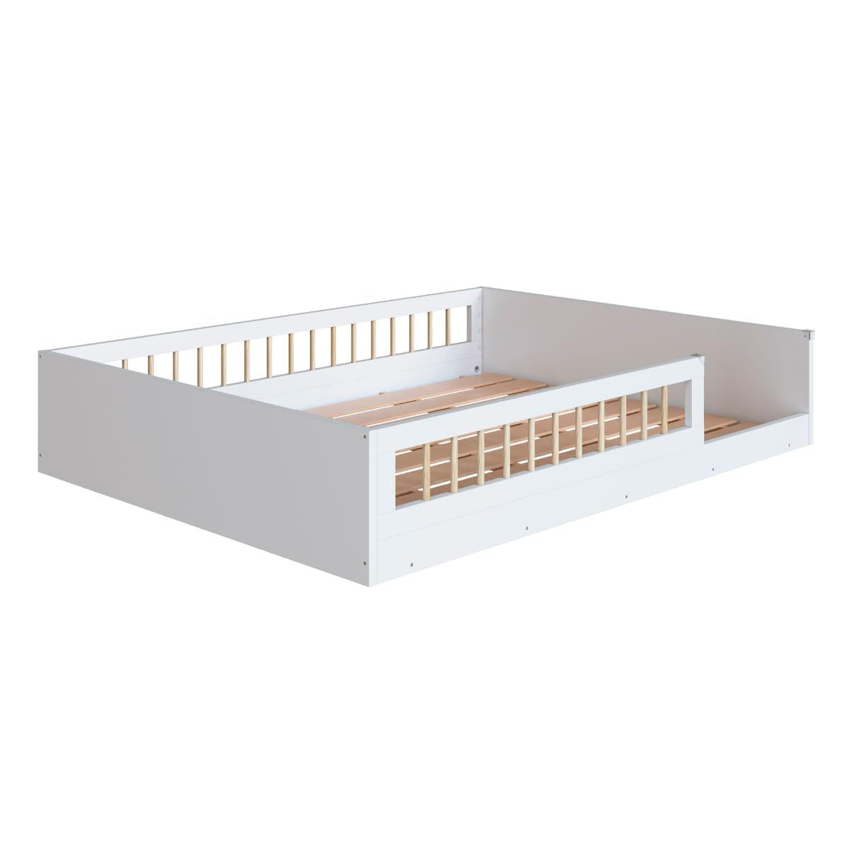 Cama Montessoriana Casal Affetto Branco Completa Móveis
