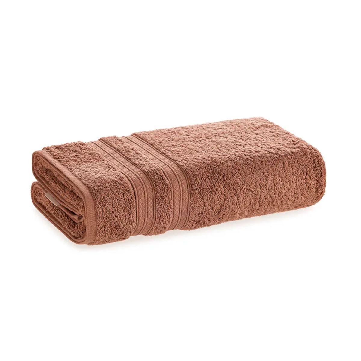 Toalha de Rosto Karsten Fio Penteado 100% Algodão Unika Marrom