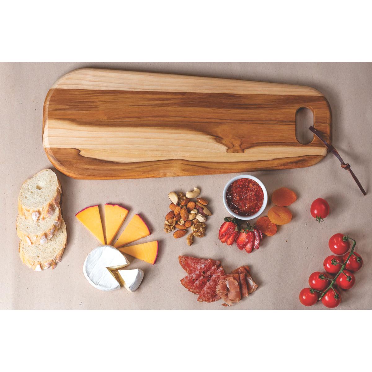 Tábua para Antepasto Tramontina Provence em Madeira Teca FSC 48x19 cm