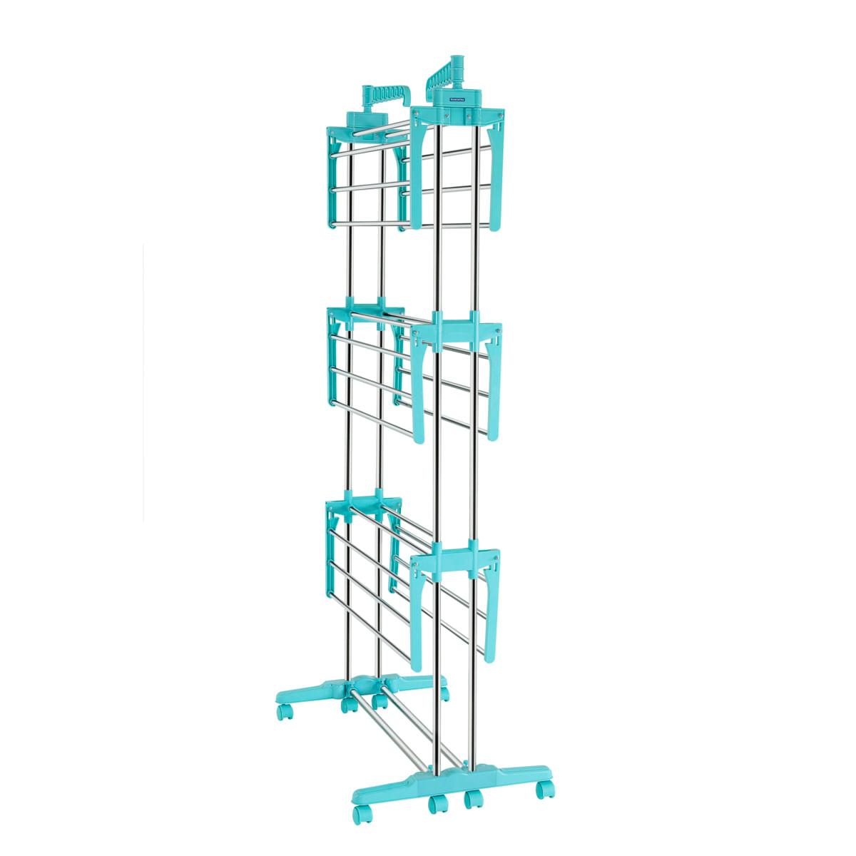 Varal Vertical Tramontina em Inox com Abas Dobráveis