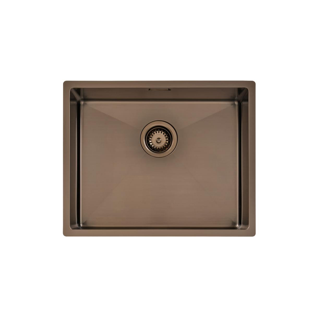 Cuba Tramontina Quadrum 50 em Aço Inox com Revestimento PVD Black 50 x 40 cm OUTLET
